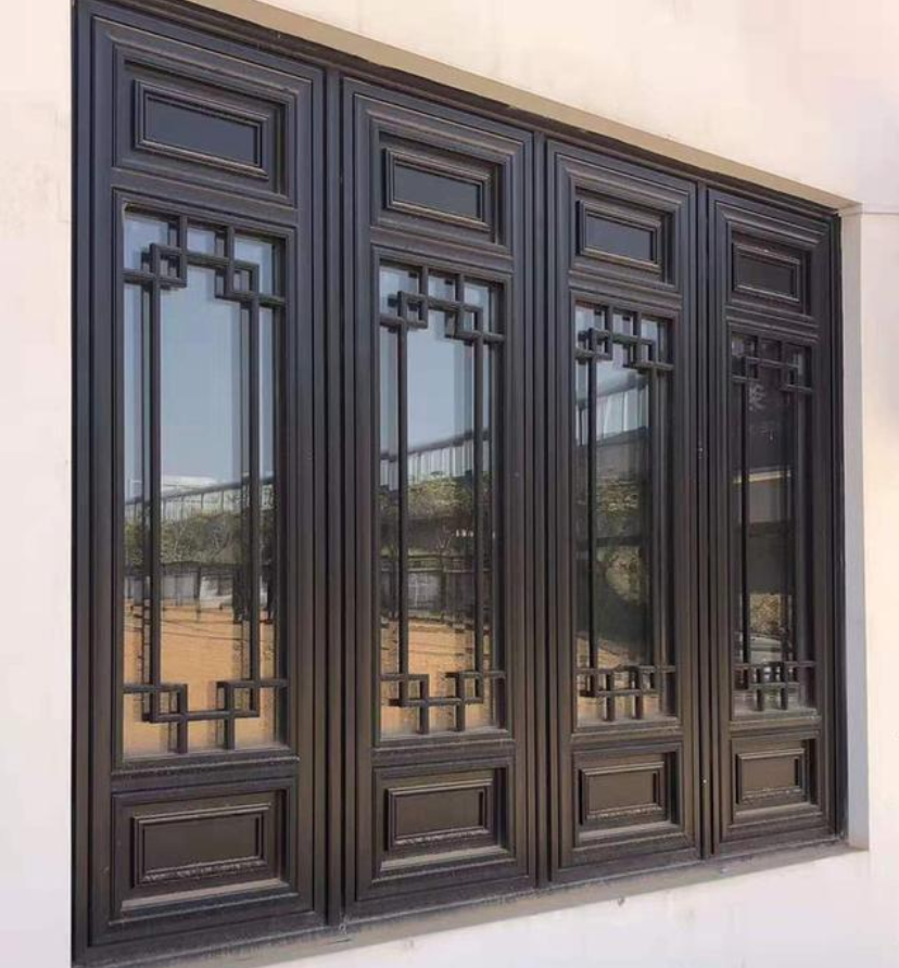 南京诗韵建筑门窗 传统中式复古花格铝合金材质